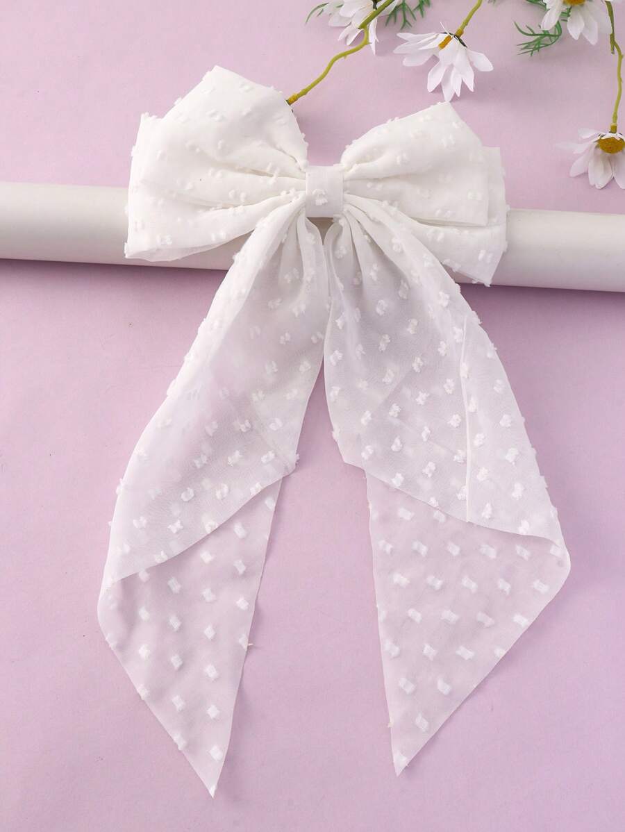 1入組小女童蝴蝶結裝飾時尚彈簧夾適用於頭髮裝飾用品