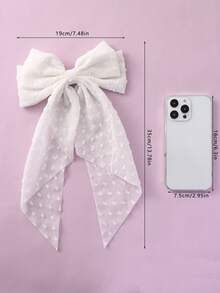 1入組小女童蝴蝶結裝飾時尚彈簧夾適用於頭髮裝飾用品