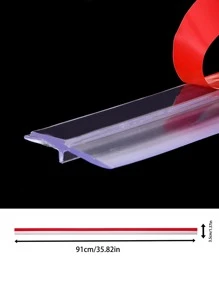 1pc Clear Door Sealing Strip, Simple Clear PVC Door Strip For Household - Clear - View 3