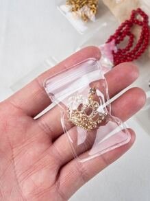20pcs Minimalist Jewelry Storage Bags Dust-Proof Pvc Anti-Oxidation Ring Earrings Jewelry Organizer Transparent Dust-Proof Storage Bag Jewelry Storage Book For Ring Necklace Bracelets Stud Makeup Bag Make Up Accessories Travel Essentials Travel Organizer For Beach Summer Vacation Back To School - Clear - View 2