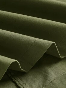 SHEIN ICON 翻蓋口袋工裝裙