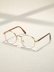 1 对女士圆框时尚眼镜，适合日常生活