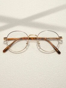 1 对女士圆框时尚眼镜，适合日常生活