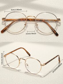 1 对女士圆框时尚眼镜，适合日常生活