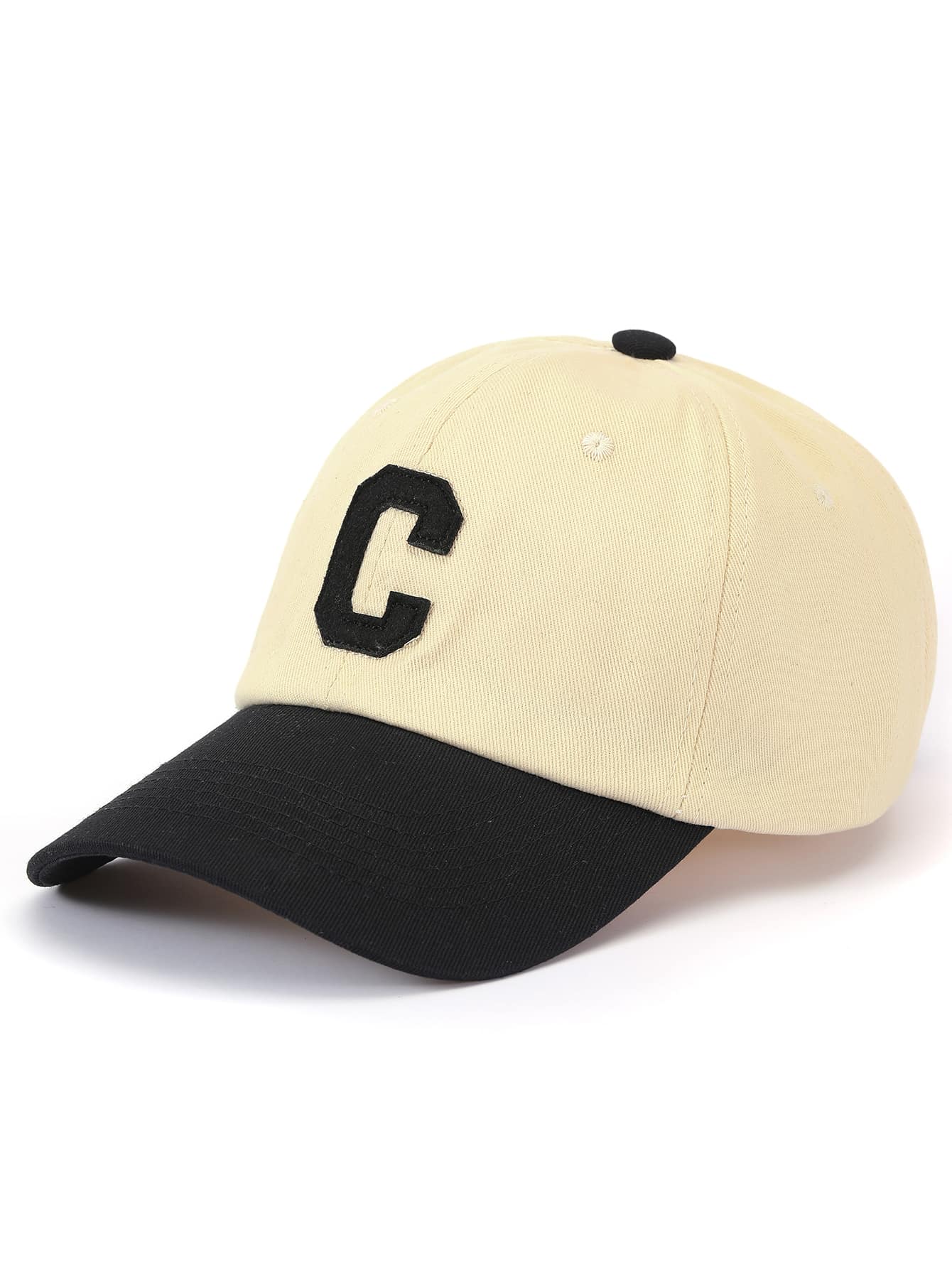 Men Letter Patch Decor Baseball Cap - Black - View 1