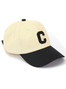 Men Letter Patch Decor Baseball Cap - Black - View 3