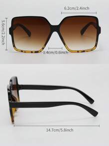 2 chiếc kính thời trang trang trí bằng nhựa hình vuông dành cho nữ - Nhiều màu - Xem 5