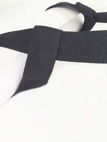 1pc Plain Yoga Mat Strap - Black - View 3