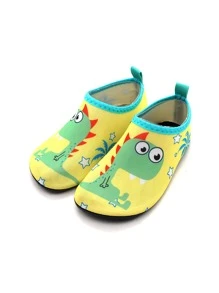 男孩卡通圖案一腳蹬滌綸圓頭運動鞋 - 彩色 - 查看 2