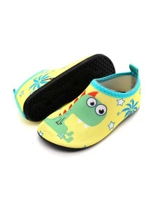 男孩卡通圖案一腳蹬滌綸圓頭運動鞋 - 彩色 - 查看 4