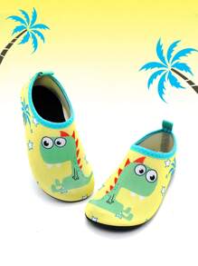 男孩卡通圖案一腳蹬滌綸圓頭運動鞋 - 彩色 - 查看 5