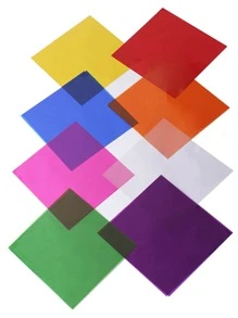 80pcs Mixed Color Cellophane, Modern Plastic Gift Wrap Paper For Party - Multicolor - View 1