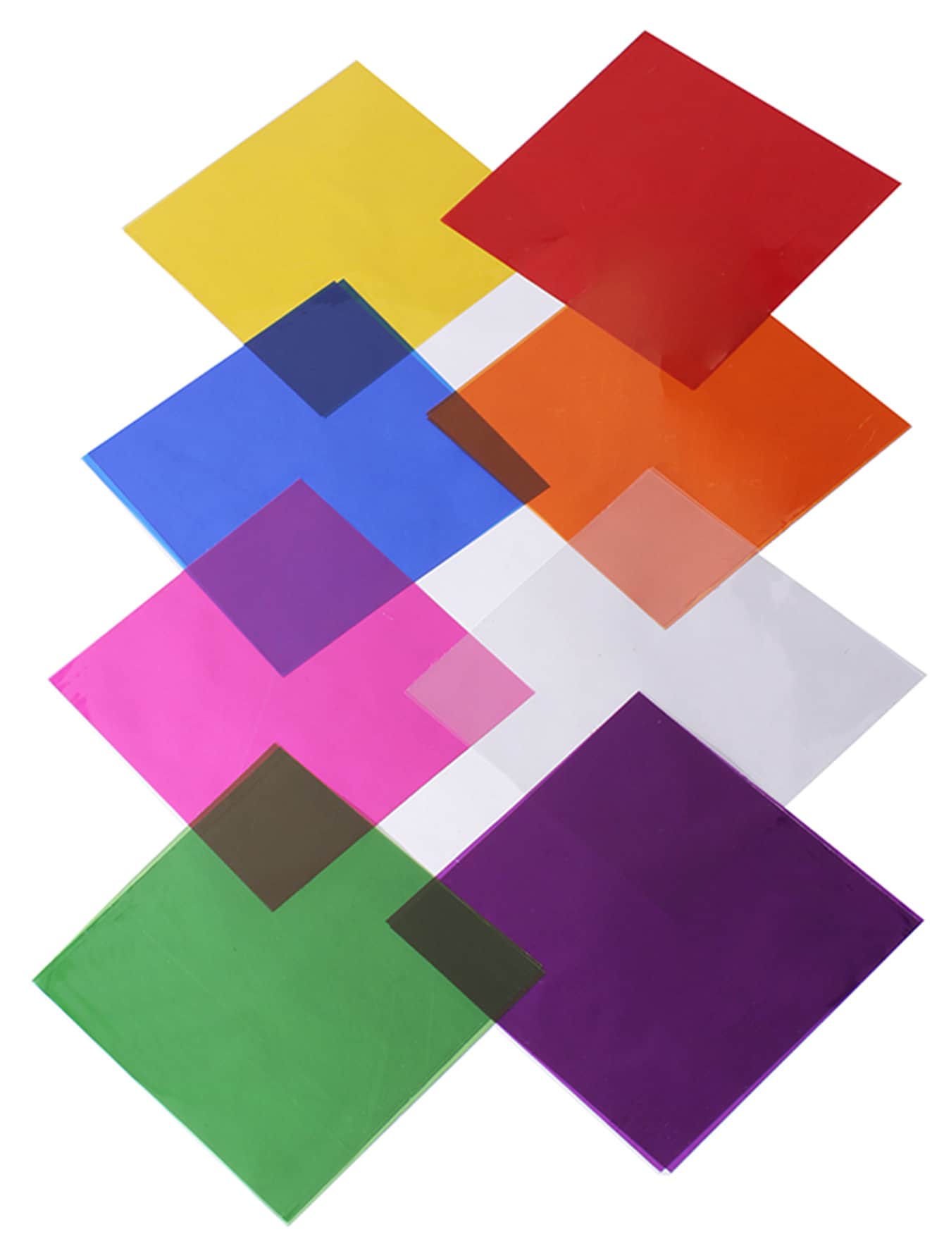 80pcs Mixed Color Cellophane, Modern Plastic Gift Wrap Paper For Party - Multicolor - View 1