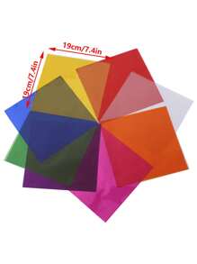 80pcs Mixed Color Cellophane, Modern Plastic Gift Wrap Paper For Party - Multicolor - View 2