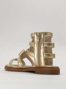 Cô gái nơ trang trí dép đấu sĩ kim loại cho ngoài trời - Vàng - Xem 8