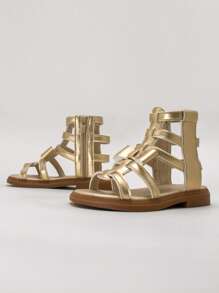 Cô gái nơ trang trí dép đấu sĩ kim loại cho ngoài trời - Vàng - Xem 4