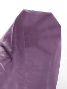 Sovereign Charm 3 件套迷彩印花蝙蝠袖弧形下摆运动 T 恤套装健身上衣健身背心 - 淡紫色 - 查看 6