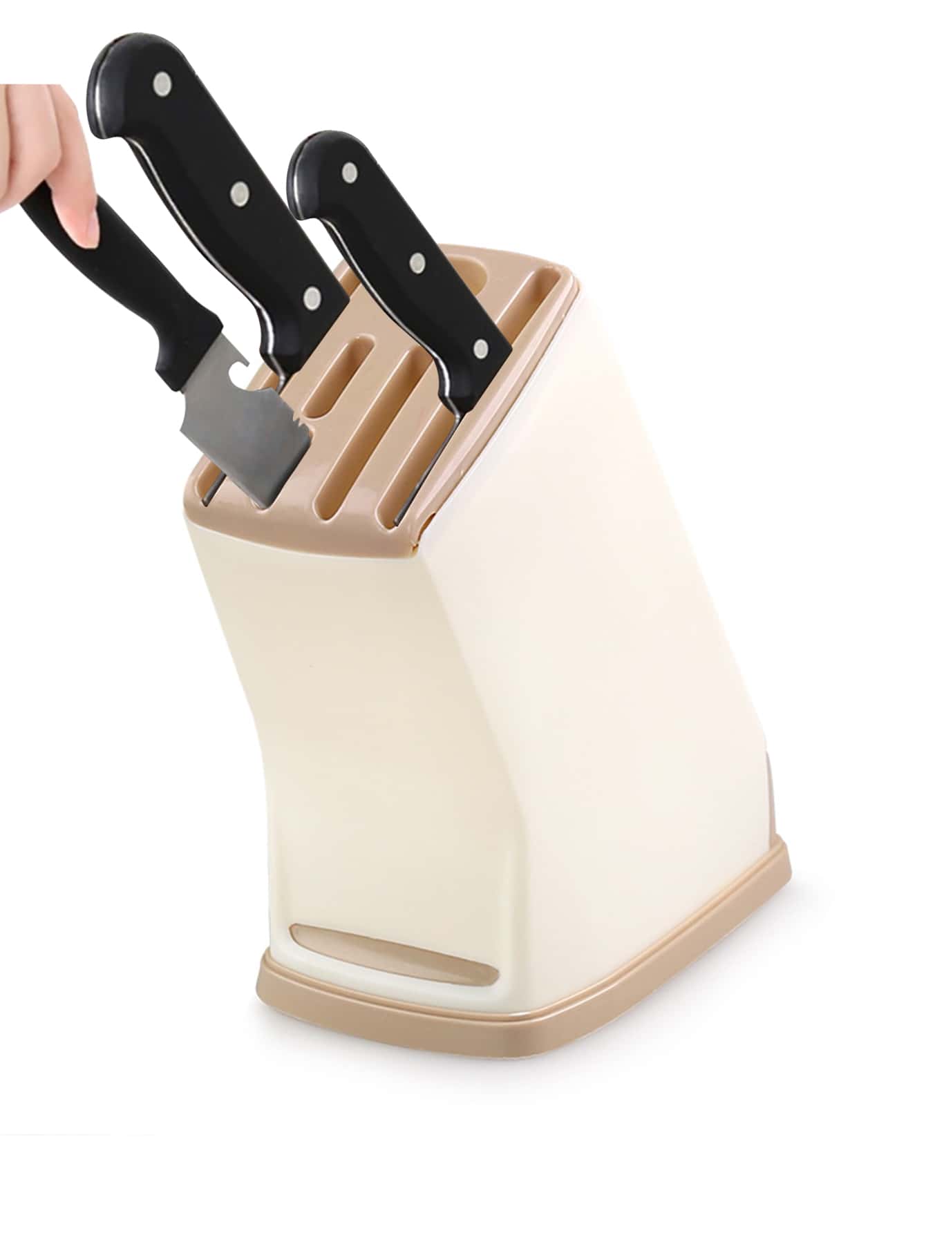 1pc Multifunction Knife Storage Rack, Modern Plastic Knife Block For