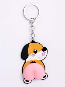 1pc Women Cartoon Dog Fidget Toy Charm Creative Keychain - Multicolor - View 3