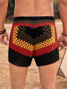 Manfinity RSRT Quần Short Nam Dây kéo Khối Màu Giải trí - Nhiều màu - Xem 2