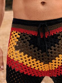 Manfinity RSRT Quần Short Nam Dây kéo Khối Màu Giải trí - Nhiều màu - Xem 4