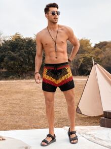 Manfinity RSRT Quần Short Nam Dây kéo Khối Màu Giải trí - Nhiều màu - Xem 5