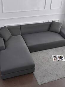 1 Bọc Ghế Sofa Trơn, Bọc Ghế Sofa Hiện Đại Co Giãn Bọc Ghế Sofa Cho Gia Đình - Màu xám đen - Xem 5