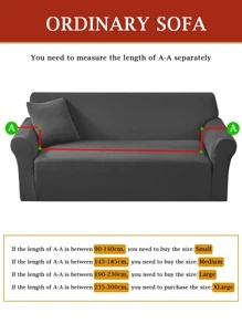 1 Bọc Ghế Sofa Trơn, Bọc Ghế Sofa Hiện Đại Co Giãn Bọc Ghế Sofa Cho Gia Đình - Màu xám đen - Xem 2