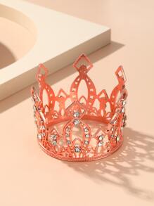 1入組女士水鑽時尚婚禮皇冠適合婚禮派對 - 玫瑰金 - 查看 1
