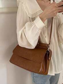 Minimalist Square Bag Vintage - Brown - View 4