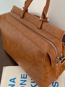 Minimalist Square Bag Vintage - Brown - View 5