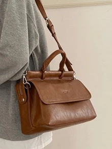 Minimalist Square Bag Vintage - Brown - View 6