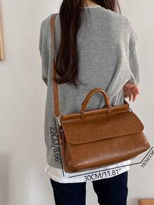 Minimalist Square Bag Vintage - Brown - View 7