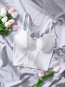 Sujetador unicolor con aro - Blanco - Ver 1