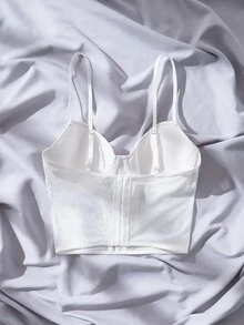 Sujetador unicolor con aro - Blanco - Ver 2