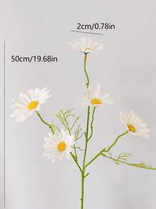 1入組人造花現代家用塑料人造花棒 - 白色 - 查看 2