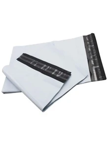 50入組素色包裝袋辦公室學校用簡約多用途自粘包裝袋 - 白色 - 查看 3