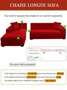 1入組素色沙發套現代沙發套彈力沙發套家用 - 酒紅色 - 查看 2