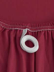 1入組素色沙發套現代沙發套彈力沙發套家用 - 酒紅色 - 查看 5