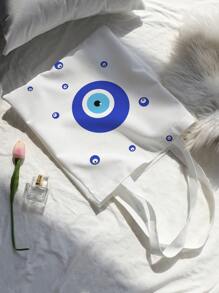 眼睛圖案購物袋休閒