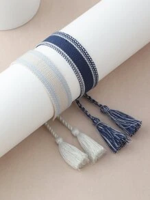 2pcs Tassel Decor Bracelet - Multicolor - View 6