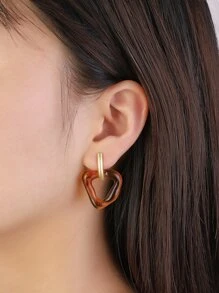 2入組幾何耳墜 - 彩色 - 查看 1