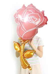 1 pieza en forma de rosa globo - Rosa - Ver 1