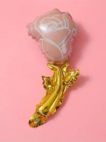1 pieza en forma de rosa globo - Rosa - Ver 2
