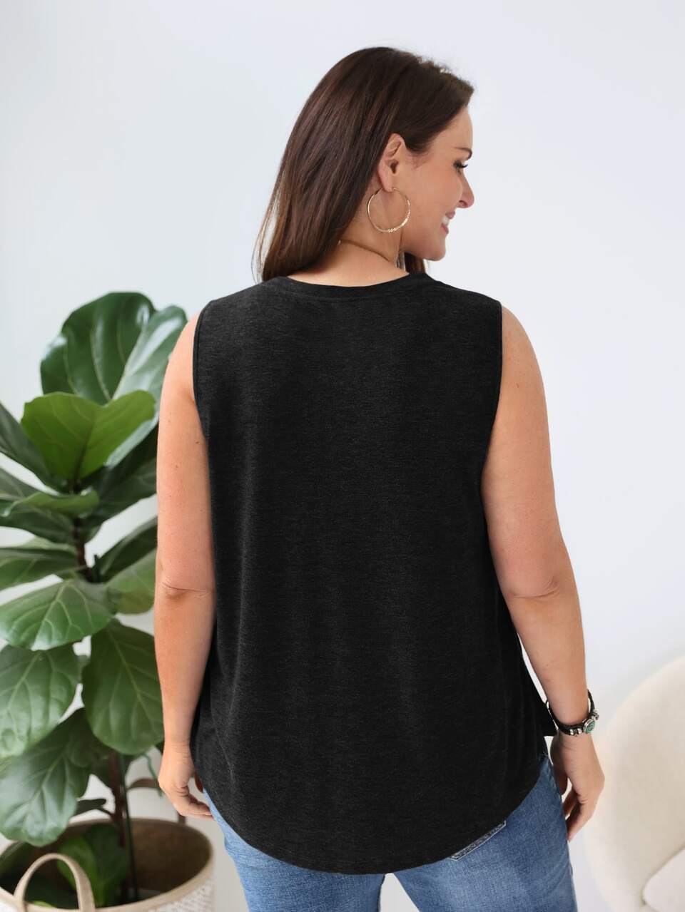 Plus Solid Tank Top