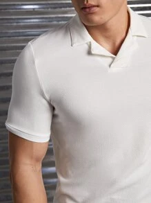 GENTILAND Men Solid Polo Shirt - White - View 6