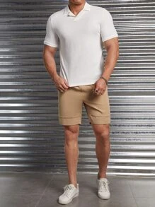 GENTILAND Men Solid Polo Shirt - White - View 7