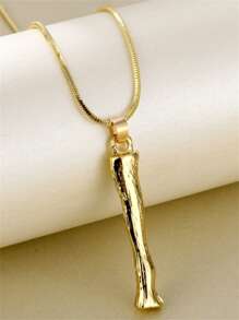 1入組時尚字母墜飾項鍊適合女士日常裝飾銅首飾類