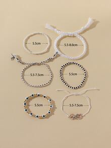 5入組邪惡之眼裝飾手環