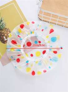 QINGMYU 4 pièces Bonnet de douche imprimé floral, imperméable. Bonnet de bain réutilisable et élastique pour la salle de bain, la décoration de la maison, la décoration d'automne, la rentrée scolaire